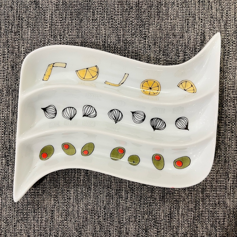 Martini divided Serving Garnish Dish by Ursula Dodge